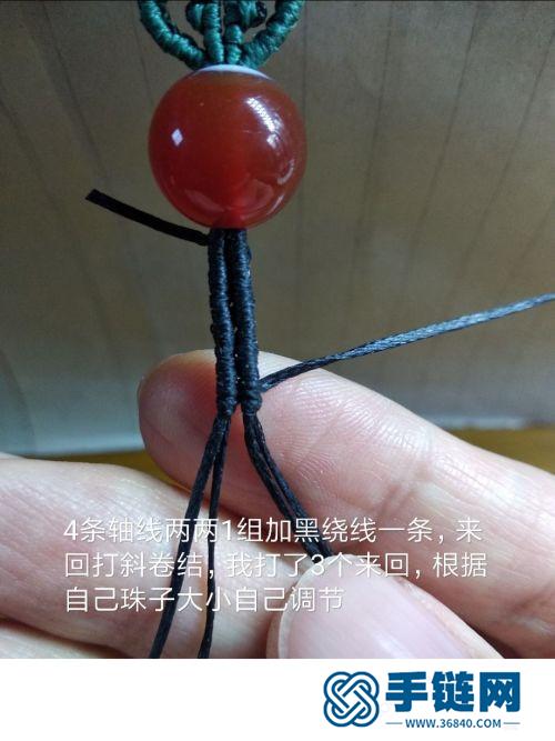 扁蜡单珠复古钥匙小挂饰的制作方法