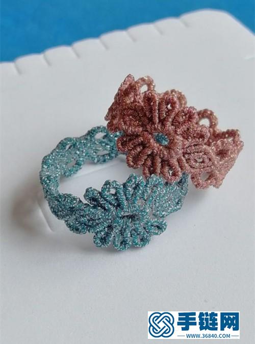 绳编无痕花朵戒指的制作图解
