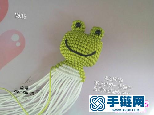玉线绳编超萌可爱小青蛙的详细编制教程