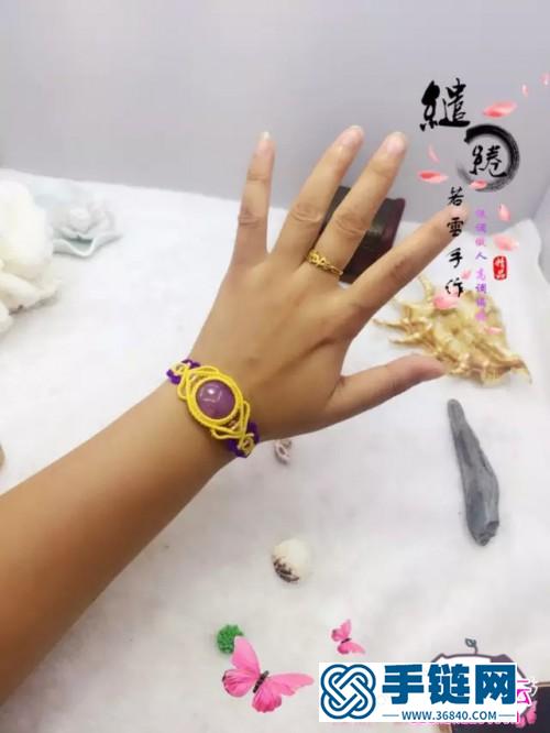绳编爆花玛瑙粉妆手链的详细制作图解