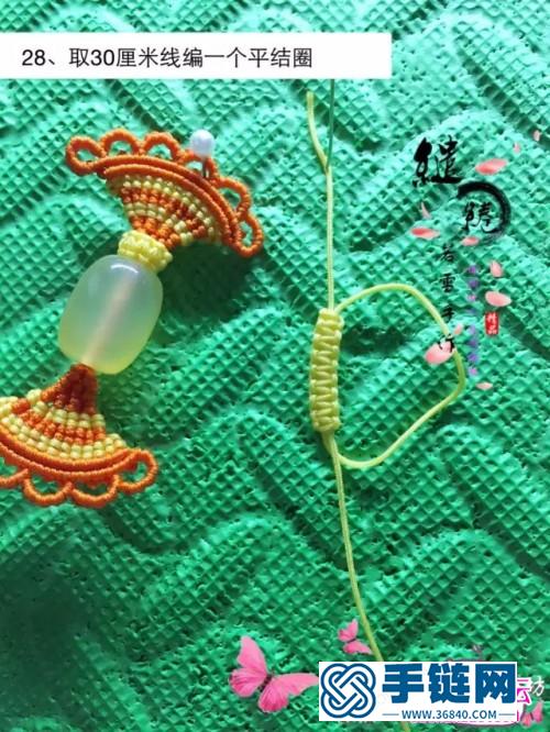 编绳粉嫩嫩糖果桶珠项链的详细制作图解