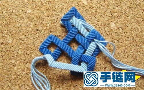 中国结无尽结项链挂件的详细制作步骤图