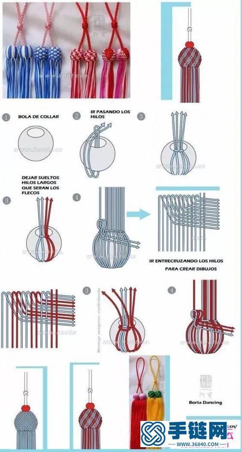 几根绳子就能编手链和饰品挂件，很多作品哦