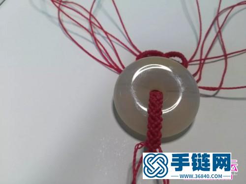 编绳心花怒放玛瑙扣吊坠的详细编制图解