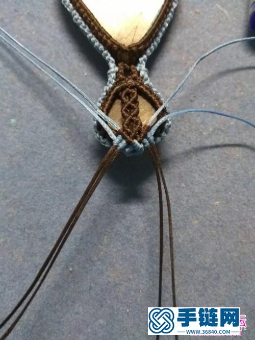 绳编拉长石时间瓶项链吊坠的制作图解