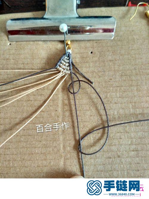 绳编光阴耳坠的详细编制图解