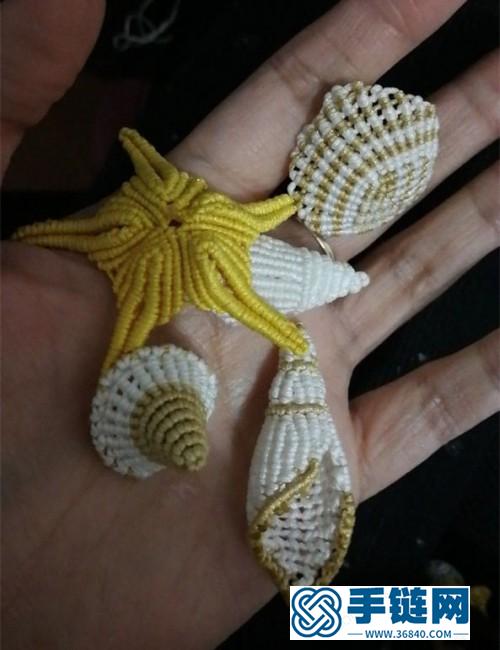 中国结海洋生物之海星的编制方法