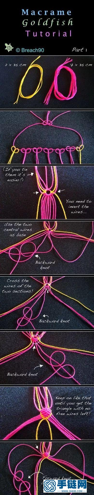 几根绳子就能编手链和饰品挂件，很多作品哦