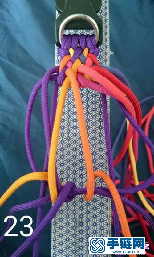 彩虹伞绳手链的详细编法图解