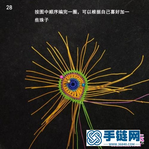 绳编孔雀羽毛书签的详细制作步骤图