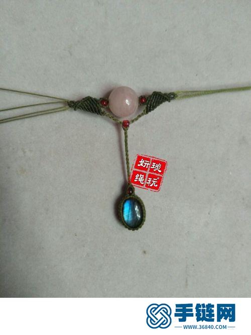中国结绳编翱翔天使项链的制作图解
