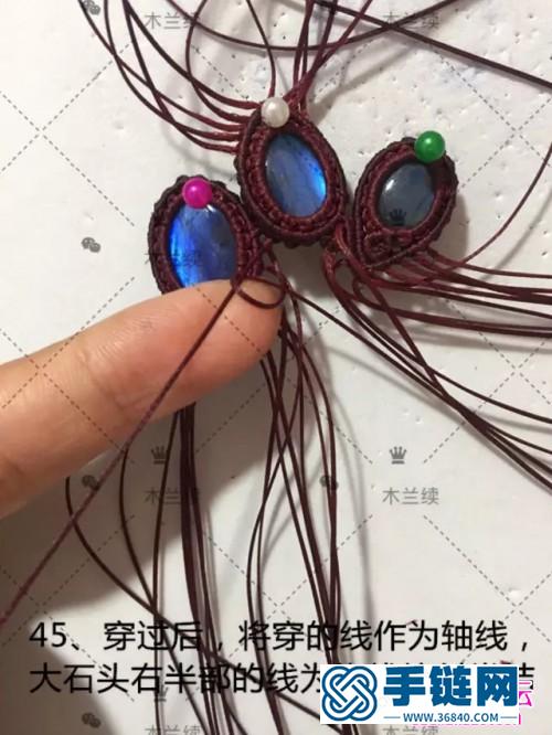 南美扁蜡拉长石组合款项链吊坠的详细制作教程