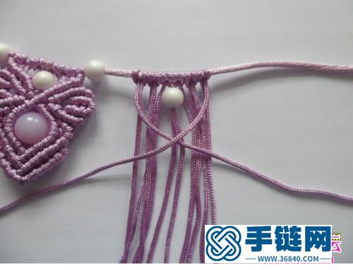绳编串珠花边项链的详细编制教程