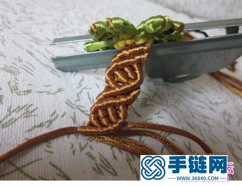 中国结绳编车前菊拖鞋的详细编制教程