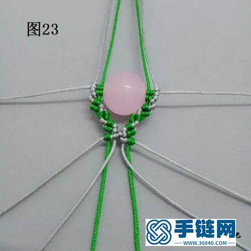 素影如梦粉晶手绳的详细制作图解
