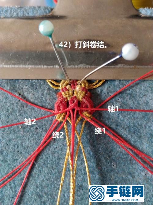 中国结蜡线红玛瑙翡翠金珠木簪步摇的详细制作教程