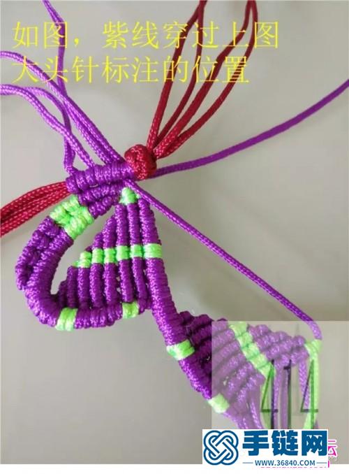 中国结蝴蝶挂件小饰品的详细编制图解
