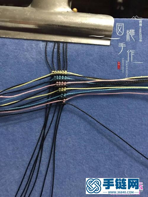 多色立体手绳的详细编制教程