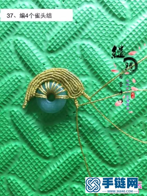 绳编金线平安扣蜗牛锁骨链的详细制作图解