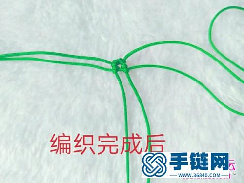 玉线绳编翠绿枫叶的制作步骤图