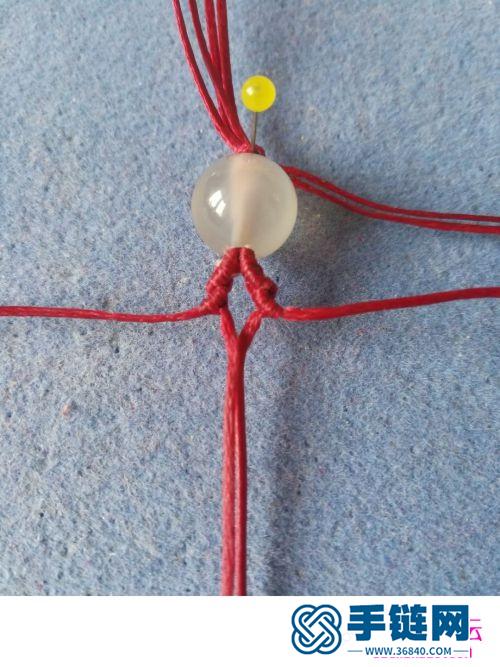 绳编单珠手绳的详细制作步骤图