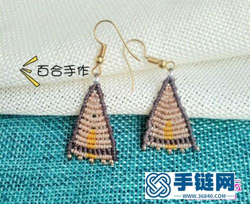 绳编光阴耳坠的详细编制图解