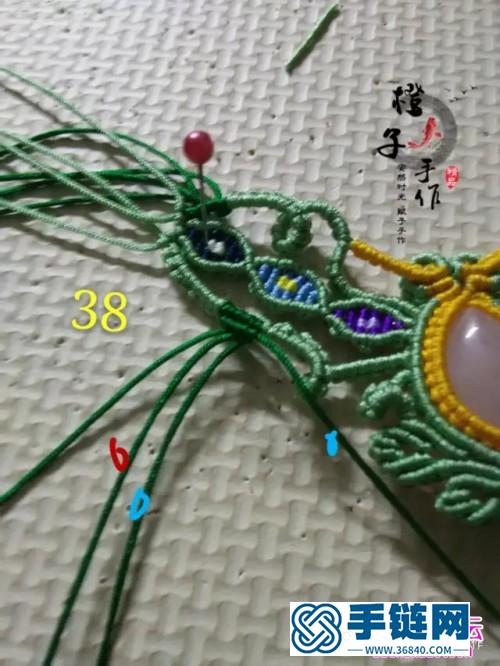 绳编粉晶水滴项链的详细制作图解