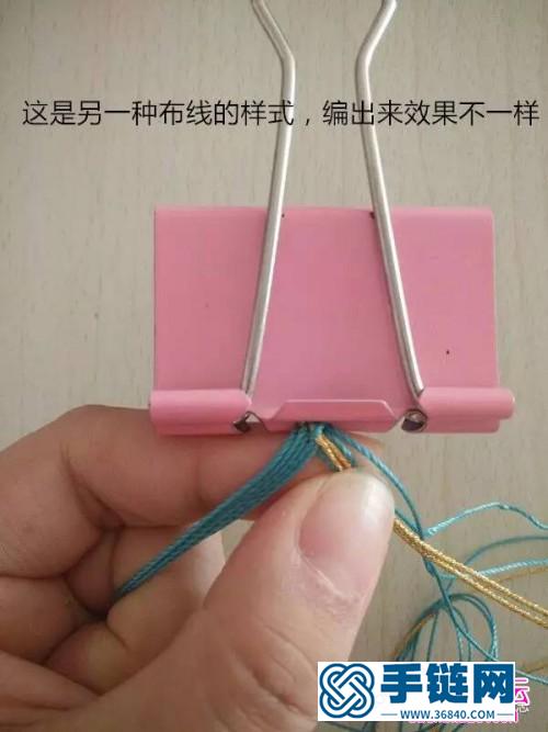 进口股线编手绳的制作方法图片