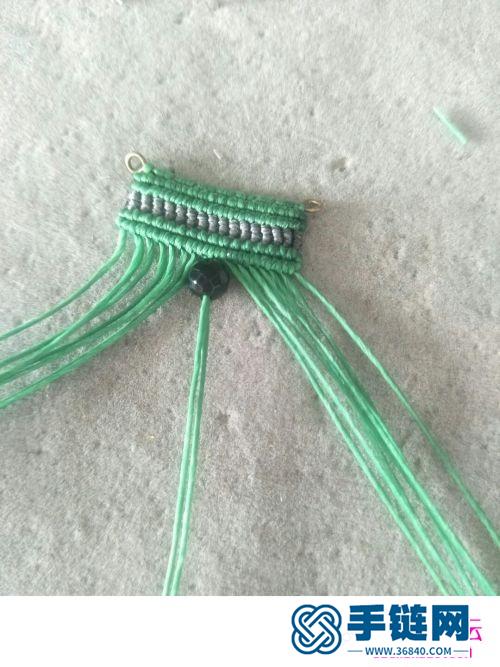 蜡线串珠流苏耳环的制作图解