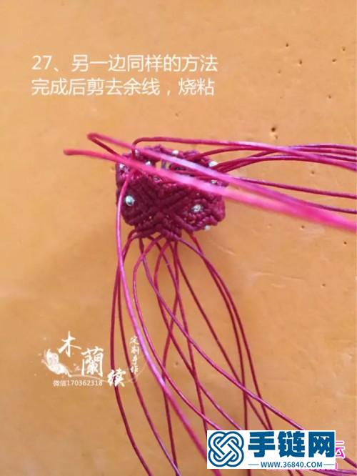 泰蜡绳编泰银玫瑰戒指的详细制作图解