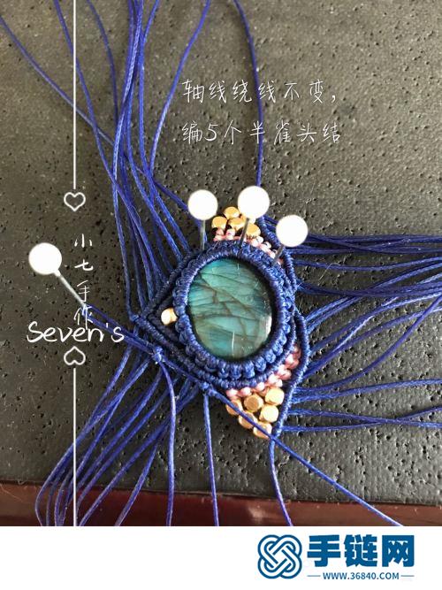 中国结扁蜡铜珠小妖项链的详细制作图解