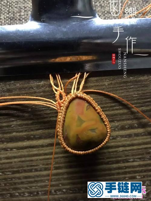 绳编花型吊坠详细制作步骤图