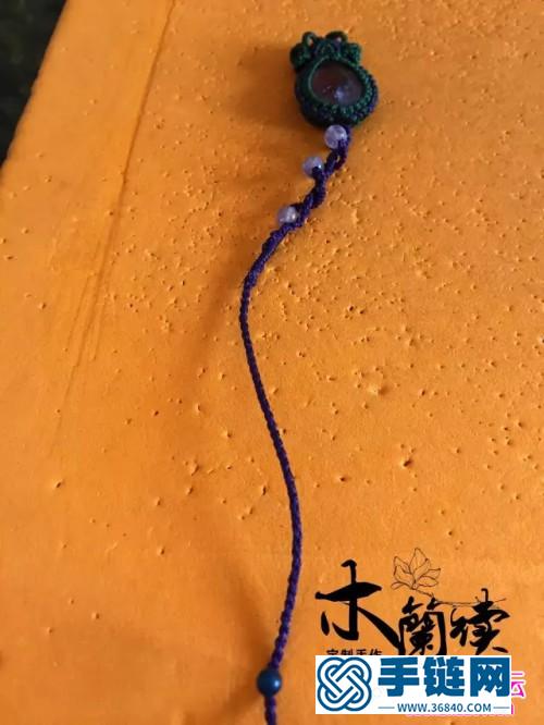 绳编浅夏紫晶包石手链的详细制作图解