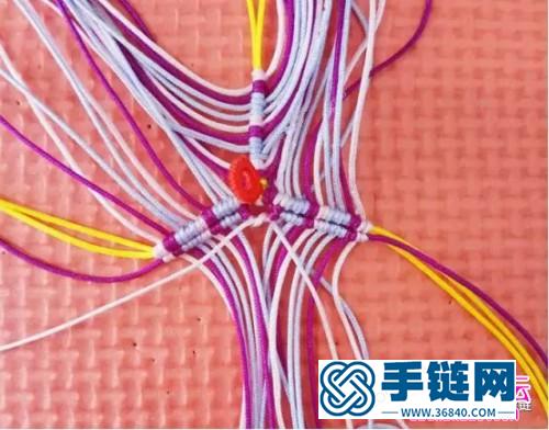 用绳编花朵粽包的详细编制教程