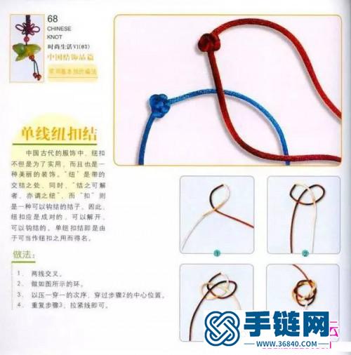 一些适合用来编手链的中国结的编法