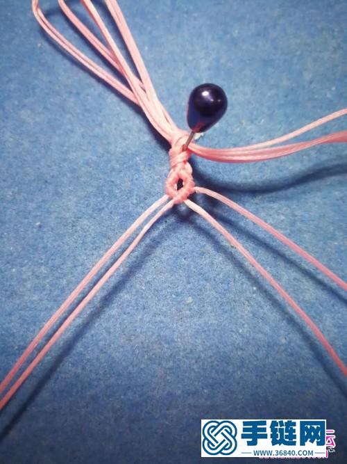 蜡线绳编波西米亚风格脚链的详细编制步骤图
