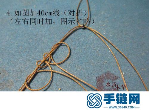 蜡线包锆石蜜蜡项链吊坠的详细编制方法