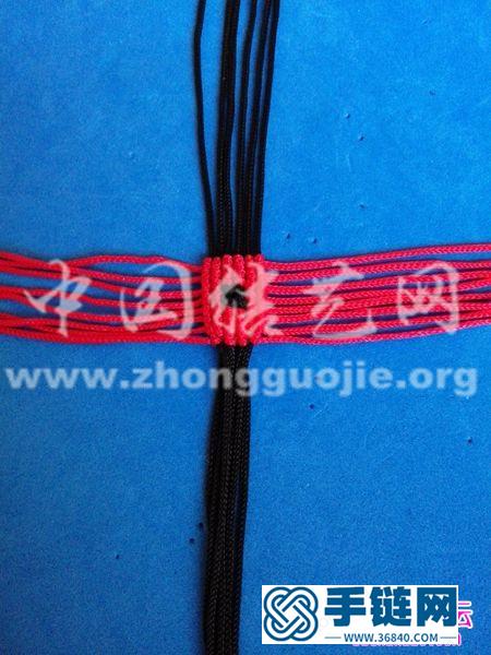 绳编瓢虫小草帽挂饰的详细编结教程