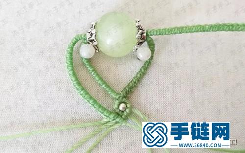 超清新的绳编项链吊坠的制作步骤图