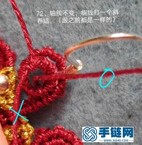 金线金银珠蝴蝶耳环的详细制作教程