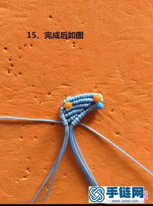 绳编海星挂件的制作图解