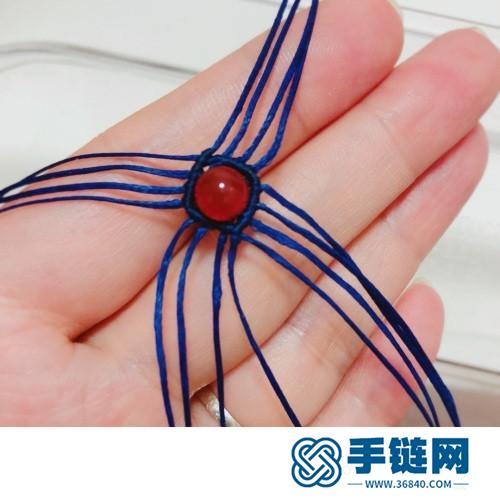 中国结扁蜡银珠玛瑙项链吊坠的详细编制方法