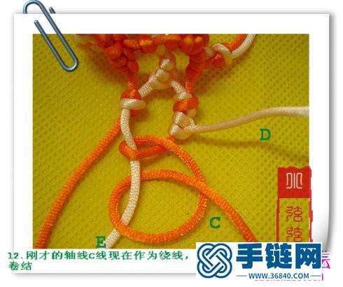 绳遍金钱袋挂饰的编制图解
