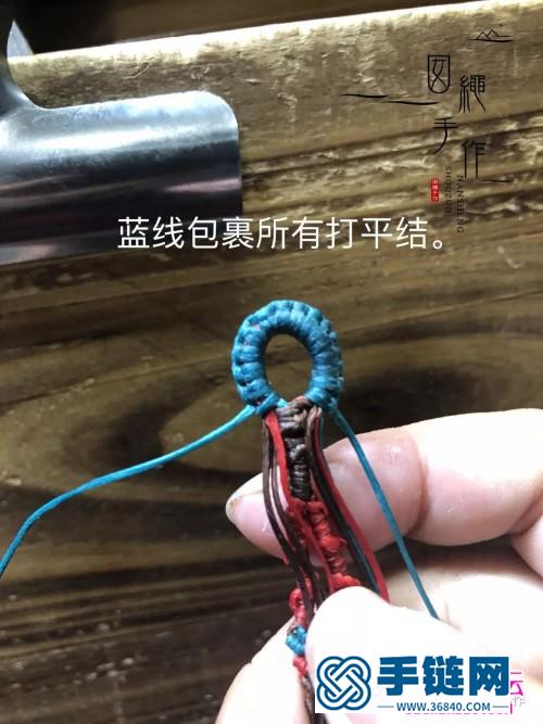 绳编扁蜡串珠手链的详细编织教程