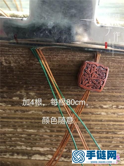 绳编扁蜡檀木手绳的详细编制教程