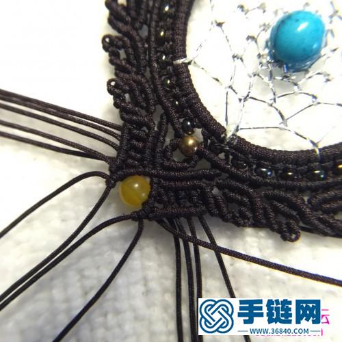 绳编macrame手机挂饰捕梦树环的详细缝制教程