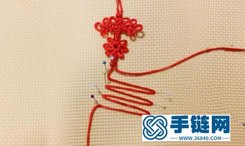 红绳编织的蝴蝶领结的方法步骤图