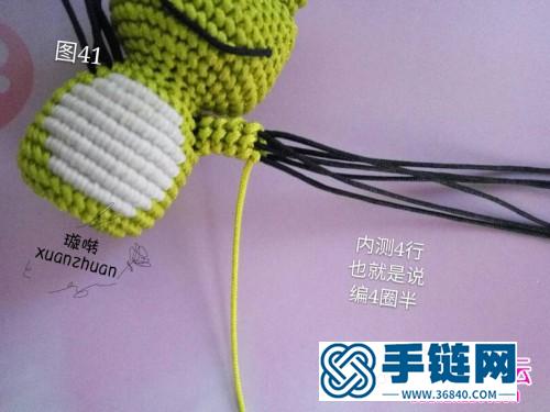 玉线绳编超萌可爱小青蛙的详细编制教程