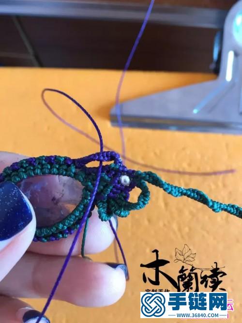 绳编浅夏紫晶包石手链的详细制作图解