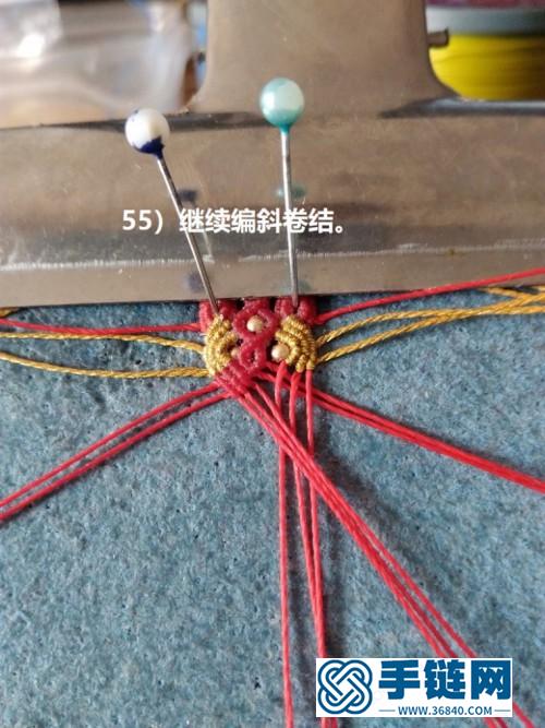 中国结蜡线红玛瑙翡翠金珠木簪步摇的详细制作教程